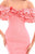 Tarik Ediz - 50339 Ruffled Fitted Off Shoulder Mermaid Gown In Pink