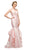 Cinderella Divine - A5033 Strapless Jacquard Layered Mermaid Gown In Pink