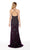 Alyce Paris - 5033 Bead Embellished Plunging V-Neck Gown In Purple