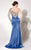 MNM Couture - 9441 Glittering  Illusion Asymmetrical Gown in Blue