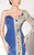 MNM Couture - 9441 Glittering  Illusion Asymmetrical Gown in Blue