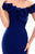 Tarik Ediz - 50348 Tiered Ruffle Off-Shoulder Mermaid Gown In Blue