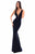 Tarik Ediz - 50349 Sleeveless Plunging V-Neck Mermaid Gown In Black