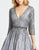 Mac Duggal Evening - 5035D Sequined Quarter Sleeve A-Line Dress In Silver and Gray