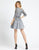 Mac Duggal Evening - 5035D Sequined Quarter Sleeve A-Line Dress In Silver and Gray