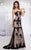 MNM Couture - 9584W Strapless Lace Embellished Evening Gown in Black and Neutral
