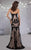 MNM Couture - 9584W Strapless Lace Embellished Evening Gown in Black and Neutral
