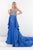 Rachel Allan - 5036 Jeweled Strapless Gown with Overskirt in Blue