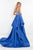 Rachel Allan - 5036 Jeweled Strapless Gown with Overskirt in Blue