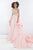 Rachel Allan - 5036 Jeweled Strapless Gown with Overskirt in Pink