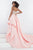 Rachel Allan - 5036 Jeweled Strapless Gown with Overskirt in Pink