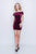 Nina Canacci - 503 Crystal Beaded Ruffled Off-Shoulder Fitted Dress