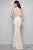 Mac Duggal -Sleeveless V-Neck Couture Gown 50404D in White and Neutral