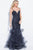 50405 Embellished Deep V-neck Mermaid Dress