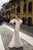 Tarik Ediz - 50411 Puffed Sleeve Plunging Off Shoulder Lace Gown In White