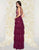 Mac Duggal Couture - 50423D Deep V-Neck Column Gown in Purple