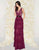 Mac Duggal Couture - 50423D Deep V-Neck Column Gown in Purple