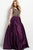 Jovani Embroidered V-Neck Cap Sleeves Ballgown 50439 - 1 pc Purple In Size 16 Available In Purple