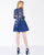 Mac Duggal - 50443R Lace Illusion Jewel A-line Dress In Blue and Multi-Color