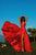 Tarik Ediz - 50444 Plunging Crisscross Bodice Pleated Gown In Red