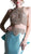 Cinderella Divine - 5045 Two Piece Beaded Mermaid Gown In Gold and Green