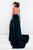 Rachel Allan - 5046 Plunging Halter Gown with Slit in Green