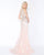 Mac Duggal - 50471M Shimmering Floral Beaded Ribbons Sheath Dress In Pink