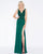 Cassandra Stone - 50484A Embellished V-neck Sheath Dress In Green