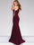 Jovani - JVN50487 High Halter Laced Up Sides Jersey Gown