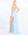 Mac Duggal Prom - 50494M Embellished Deep V-neck A-line Dress In Blue