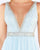 Mac Duggal Prom - 50494M Embellished Deep V-neck A-line Dress In Blue