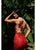 Tarik Ediz - 50501 Strapless Illusion Floral Lace Mermaid Prom Gown In Red