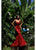 Tarik Ediz - 50501 Strapless Illusion Floral Lace Mermaid Prom Gown In Red