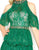 Mac Duggal - 50505D Beaded Collar Lace Layered Evening Gown in Green