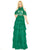 Mac Duggal - 50505D Beaded Collar Lace Layered Evening Gown in Green