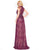 Mac Duggal - 50507D Embellished Sheer Jewel Sheath Gown in Purple