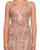 Mac Duggal Couture - 50512D Applique Illusion Halter Trumpet Dress In Pink and Nude