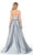 Embellished Sweetheart Mikado Ballgown in Gray
