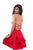 Tarik Ediz - 50520 Plunging Sweetheart Embroidered Rosette Dress In Red