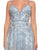 Mac Duggal Couture - 50520D Embellished V-neck A-line Dress With Train In Blue