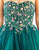 Mac Duggal Ballgowns - 50523H Embroidered Strapless Pleated Ballgown In Green