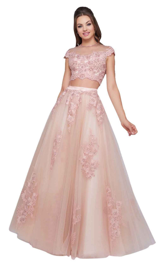 Mac Duggal Ballgowns - 50524H Two Piece Embellished Ballgown