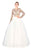 Mac Duggal Ballgowns - 50526H Two Piece Floral Embroidered Ballgown in White and Multi-color
