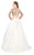 Mac Duggal Ballgowns - 50526H Two Piece Floral Embroidered Ballgown in White and Multi-color