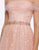 Mac Duggal Prom - 50535M Draped Sheer Off Shoulder Lace Gown In Pink