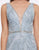 Mac Duggal Prom - 50537M Beaded Fringed Plunging V-Neck Evening Dress In Blue