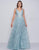 Mac Duggal Prom - 50543M Embroidered Plunging V-Neck A-Line Gown In Blue