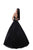 Tarik Ediz - 50539 Plunging V-Neck Lace Up Glitter Ballgown In Black