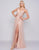 Mac Duggal Prom - 50546M Beaded Floral Appliques A-Line Gown in Pink
