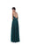 Tarik Ediz - 50547 High Halter Plunging Cutout A-Line Gown In Green